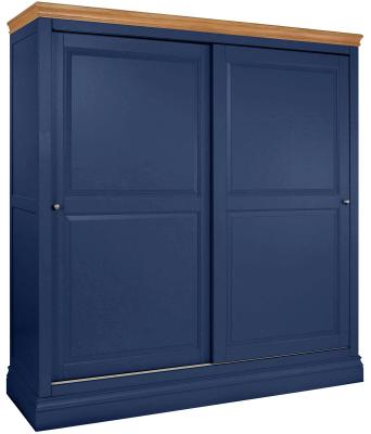 Product photograph of Versailles Electric Blue Painted 2 Door Sliding Wardrobe from Choice Furniture Superstore