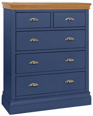 Versailles Electric Blue Painted 23 Drawer Chest