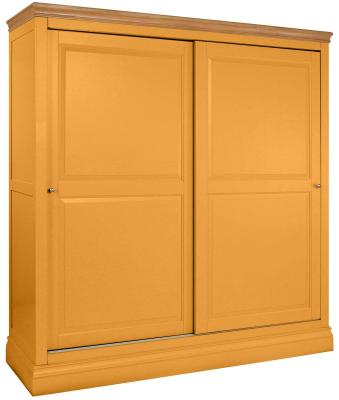 Product photograph of Versailles Orange Mustard Painted 2 Door Sliding Wardrobe from Choice Furniture Superstore