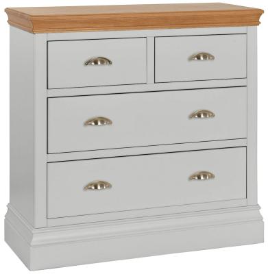 Product photograph of Versailles Moon Grey Painted 2 2 Drawer Chest from Choice Furniture Superstore