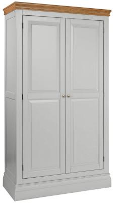 Versailles Moon Grey Painted 2 Door Wardrobe