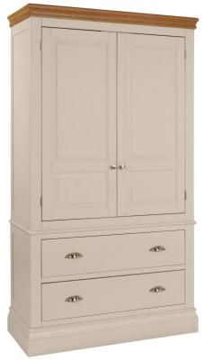 Versailles Old Lace Painted 2 Door Combi Wardrobe