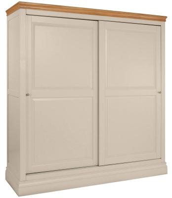 Product photograph of Versailles Old Lace Painted 2 Door Sliding Wardrobe from Choice Furniture Superstore