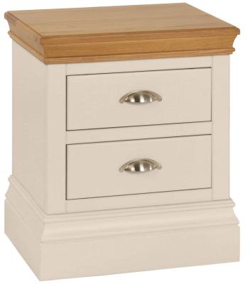 Versailles Old Lace Painted 2 Drawer Bedside Cabinet