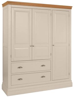 Product photograph of Versailles Old Lace Painted 3 Door Triple Wardrobe from Choice Furniture Superstore