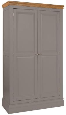 Versailles Warm Grey Painted 2 Door Wardrobe