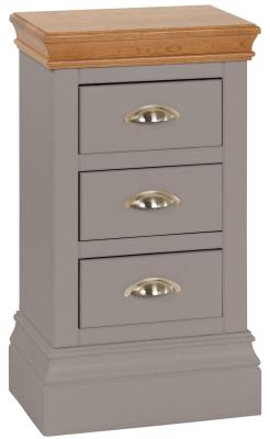 Versailles Warm Grey Painted Compact Bedside Cabinet