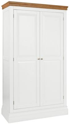 Versailles White Painted 2 Door Wardrobe