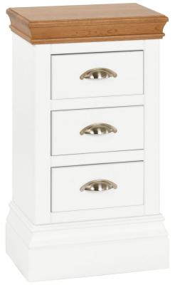 Versailles White Painted Compact Bedside Cabinet