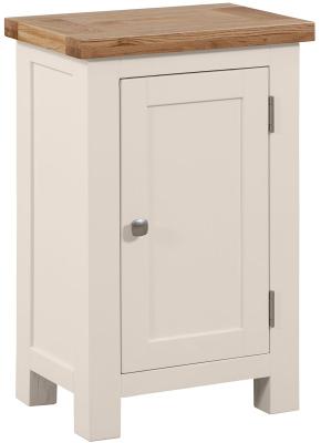 Product photograph of Lundy Cobblestone Grey Painted 1 Door Small Cabinet from Choice Furniture Superstore