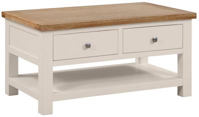 Lundy Cobblestone Grey Painted Storage Coffee Table