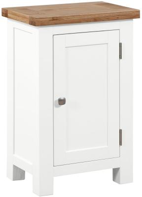 Product photograph of Lundy White Painted 1 Door Small Cabinet from Choice Furniture Superstore