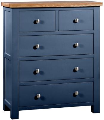 Lundy Electric Blue Painted 23 Drawer Chest