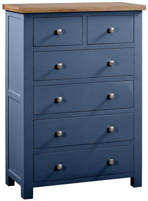 Lundy Electric Blue Painted 24 Drawer Chest