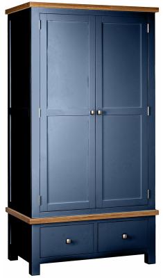 Lundy Electric Blue Painted 2 Door Combi Wardrobe