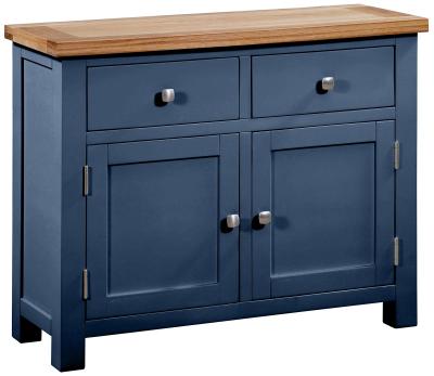 Lundy Electric Blue Painted 2 Door Small Sideboard