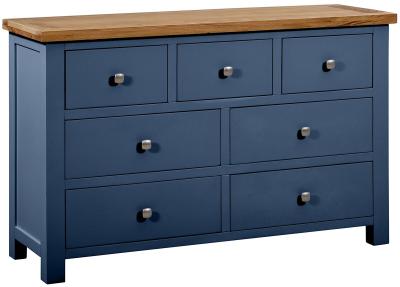 Product photograph of Lundy Electric Blue Painted 3 4 Drawer Chest from Choice Furniture Superstore