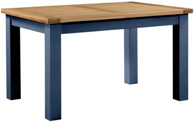 Lundy Electric Blue Painted 4 Seater Extending Dining Table