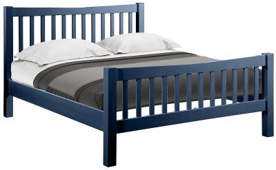 Product photograph of Lundy Electric Blue Painted Bed - Comes In 4ft 6in Double And 5ft King Size Options from Choice Furniture Superstore