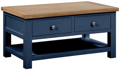 Lundy Electric Blue Painted Storage Coffee Table