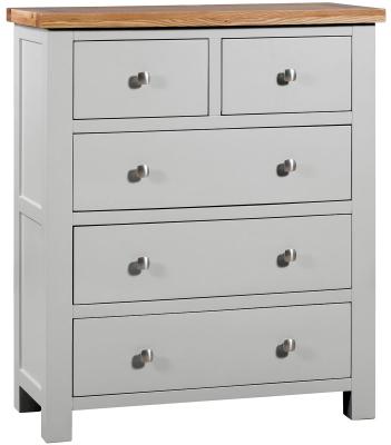 Product photograph of Lundy Moon Grey Painted 2 3 Drawer Chest from Choice Furniture Superstore