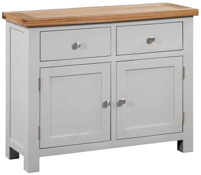 Lundy Moon Grey Painted 2 Door Small Sideboard
