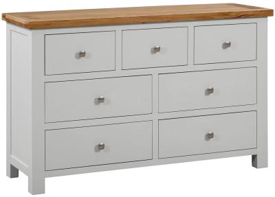 Product photograph of Lundy Moon Grey Painted 3 4 Drawer Chest from Choice Furniture Superstore