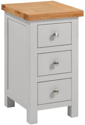 Lundy Moon Grey Painted Compact Bedside Cabinet