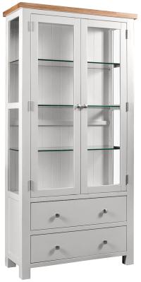 Lundy Moon Grey Painted Display Cabinet