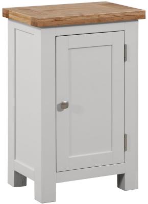 Product photograph of Lundy Moon Grey Painted 1 Door Small Cabinet from Choice Furniture Superstore