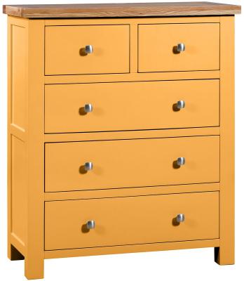 Lundy Orange Mustard Painted 23 Drawer Chest