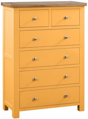 Lundy Orange Mustard Painted 24 Drawer Chest