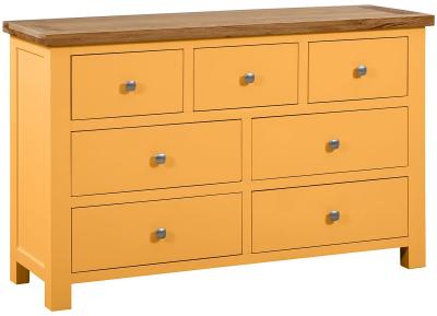 Lundy Orange Mustard Painted 34 Drawer Chest