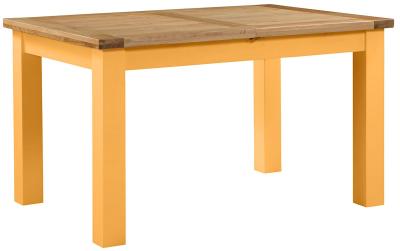 Lundy Orange Mustard Painted 4 Seater Extending Dining Table