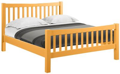 Lundy Orange Mustard Painted Bed Comes In 4ft 6in Double And 5ft King Size Options