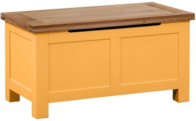 Lundy Orange Mustard Painted Blanket Box