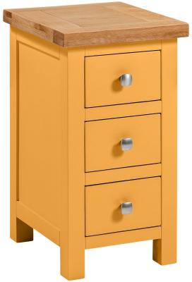 Lundy Orange Mustard Painted Compact Bedside Cabinet