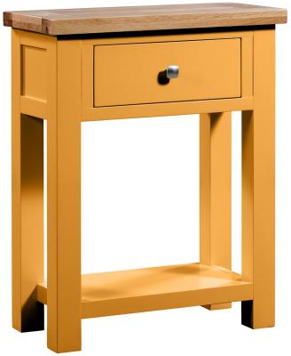 Lundy Orange Mustard Painted Small Console Table