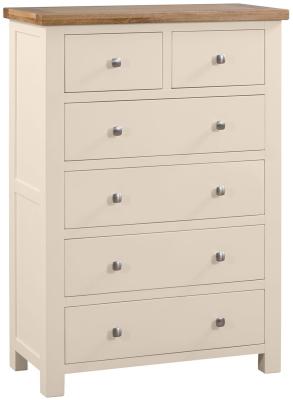 Product photograph of Lundy Old Lace Painted 2 4 Drawer Chest from Choice Furniture Superstore