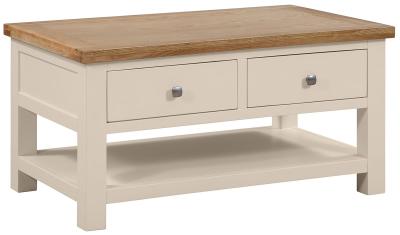 Lundy Old Lace Painted Storage Coffee Table