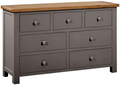 Product photograph of Lundy Warm Grey Painted 3 4 Drawer Chest from Choice Furniture Superstore