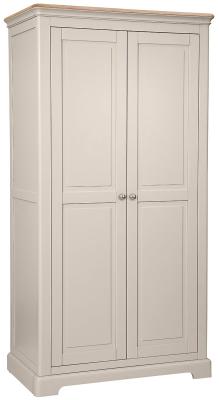 Cromwell Cobblestone Grey Painted 2 Door Wardrobe