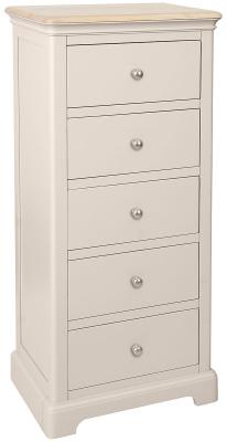 Cromwell Cobblestone Grey Painted 5 Drawer Wellington Chest