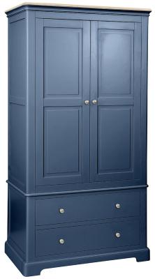 Cromwell Electric Blue Painted 2 Door Combi Wardrobe