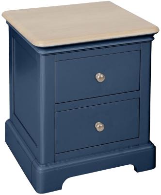 Product photograph of Cromwell Electric Blue Painted 2 Drawer Bedside Cabinet from Choice Furniture Superstore