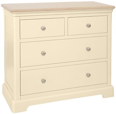 Product photograph of Cromwell Ivory Painted 2 2 Drawer Chest from Choice Furniture Superstore