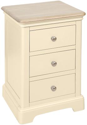 Cromwell Ivory Painted 3 Drawer Bedside Cabinet