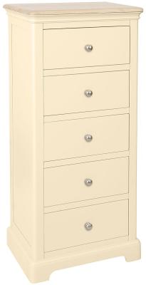 Product photograph of Cromwell Ivory Painted 5 Drawer Wellington Chest from Choice Furniture Superstore