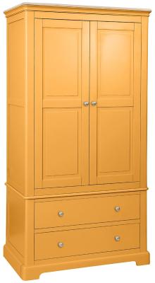 Cromwell Orange Mustard Painted 2 Door Combi Wardrobe