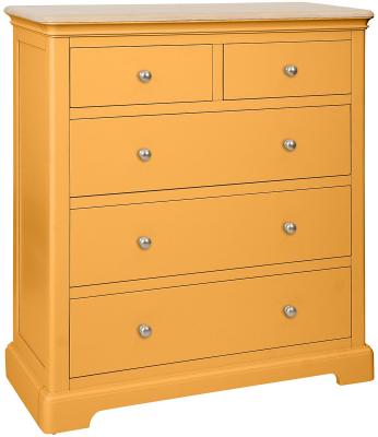 Product photograph of Cromwell Orange Mustard Painted 2 3 Drawer Chest from Choice Furniture Superstore